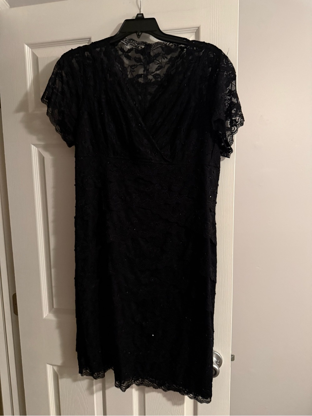 a.n.a Black Lace V-Neck Evening Dress